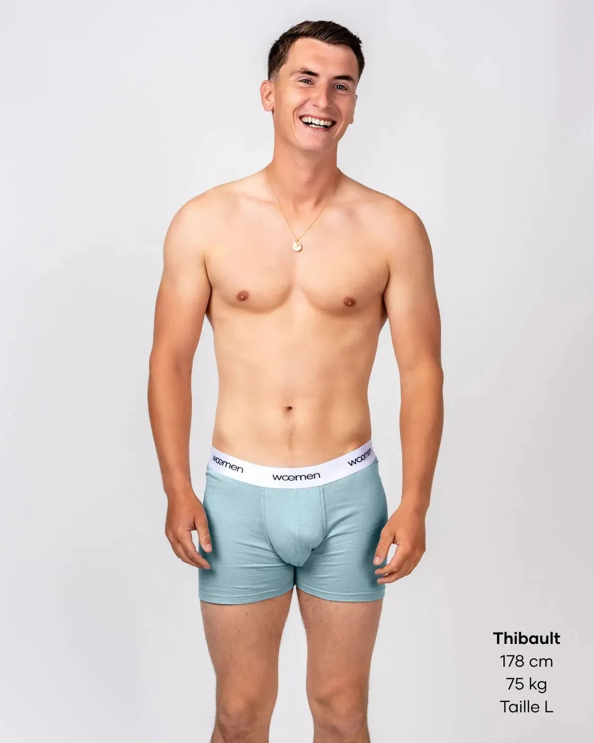 Boxer Bleu Ciel en Coton Bio - woemen - wœmen