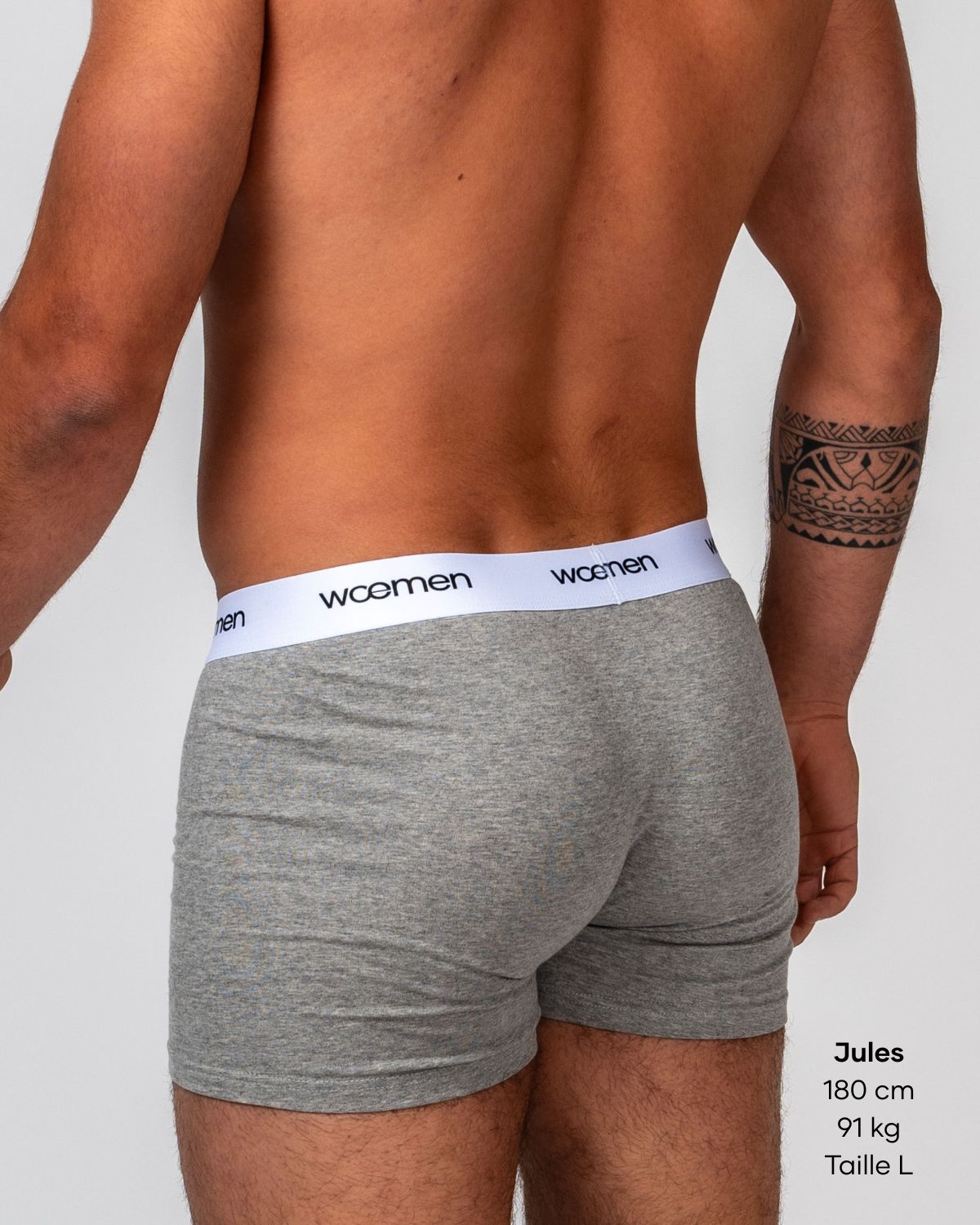 Boxer Gris en Coton Bio - woemen - wœmen