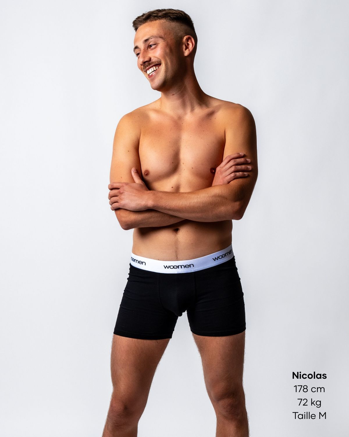 Boxer Noir en Coton Bio - woemen - wœmen