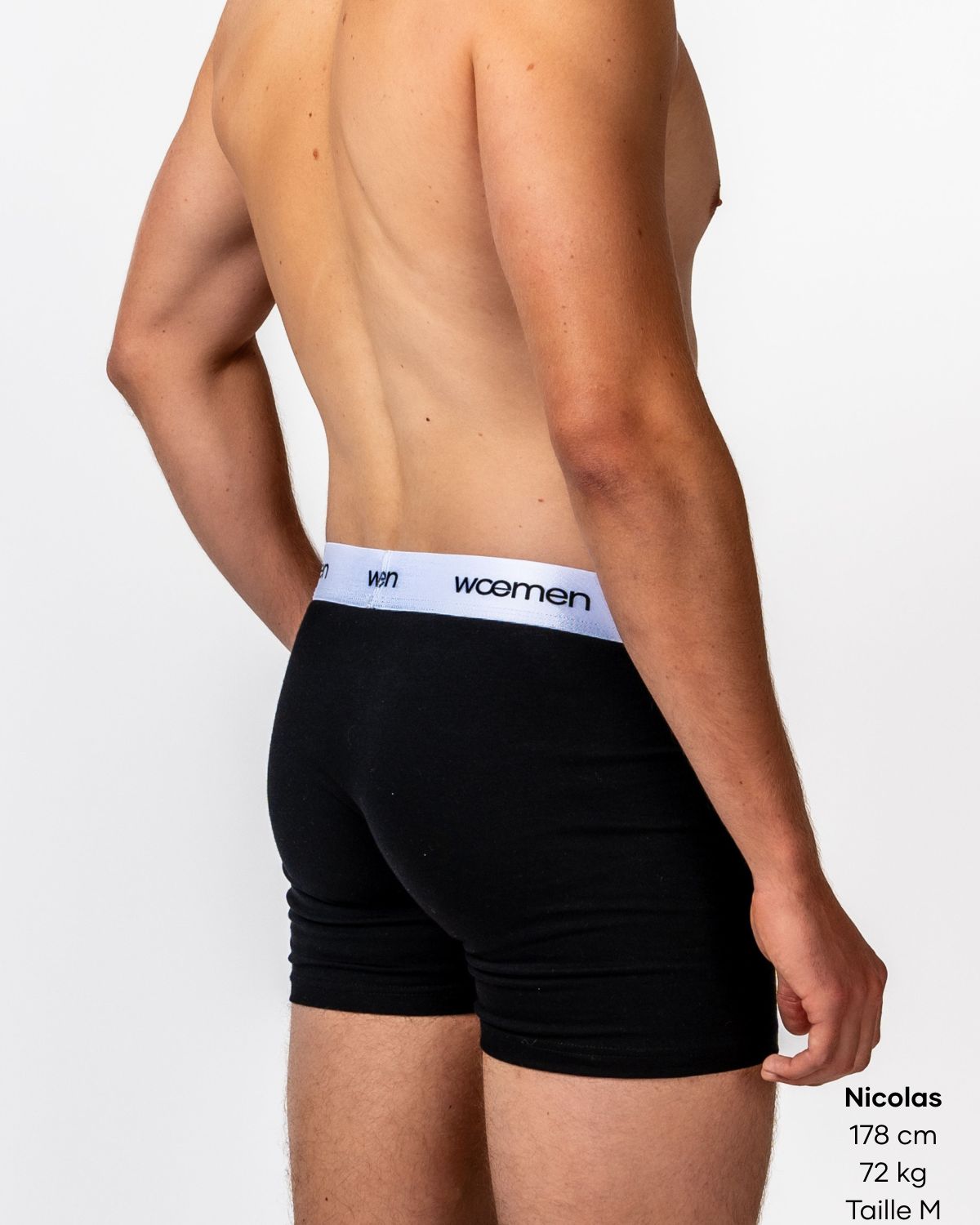 Boxer Noir en Coton Bio - woemen - wœmen