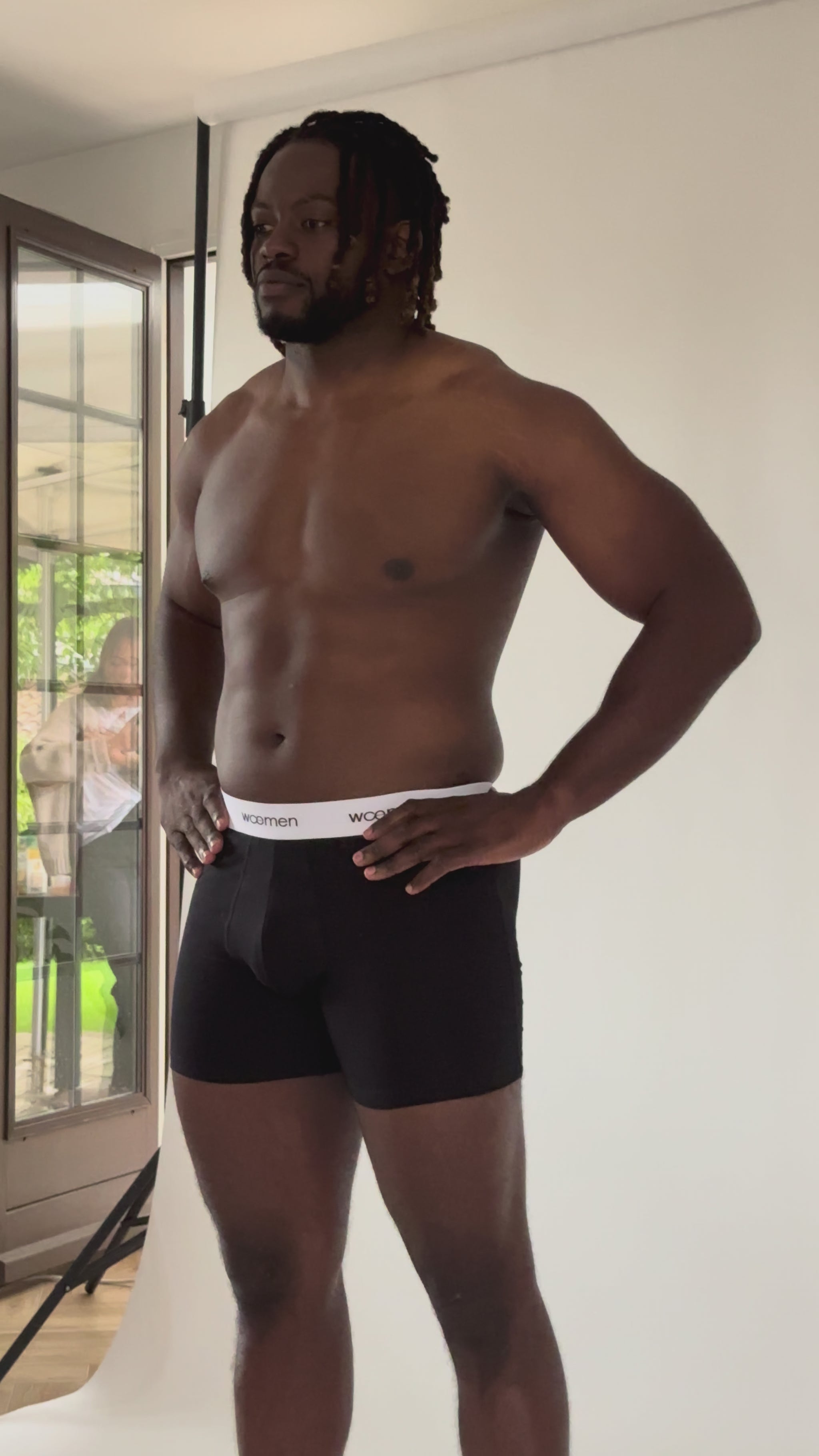 boxer noir woemen solidarité homme