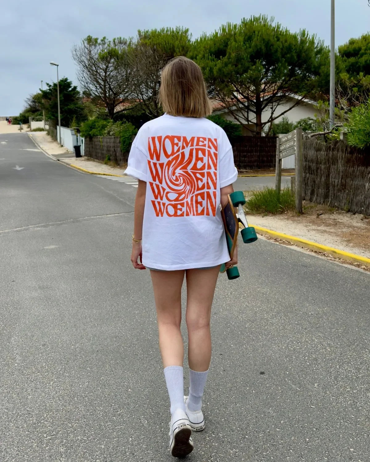 T-shirt oversize mixte wœmen - Blanc — XL m² — photo 4
