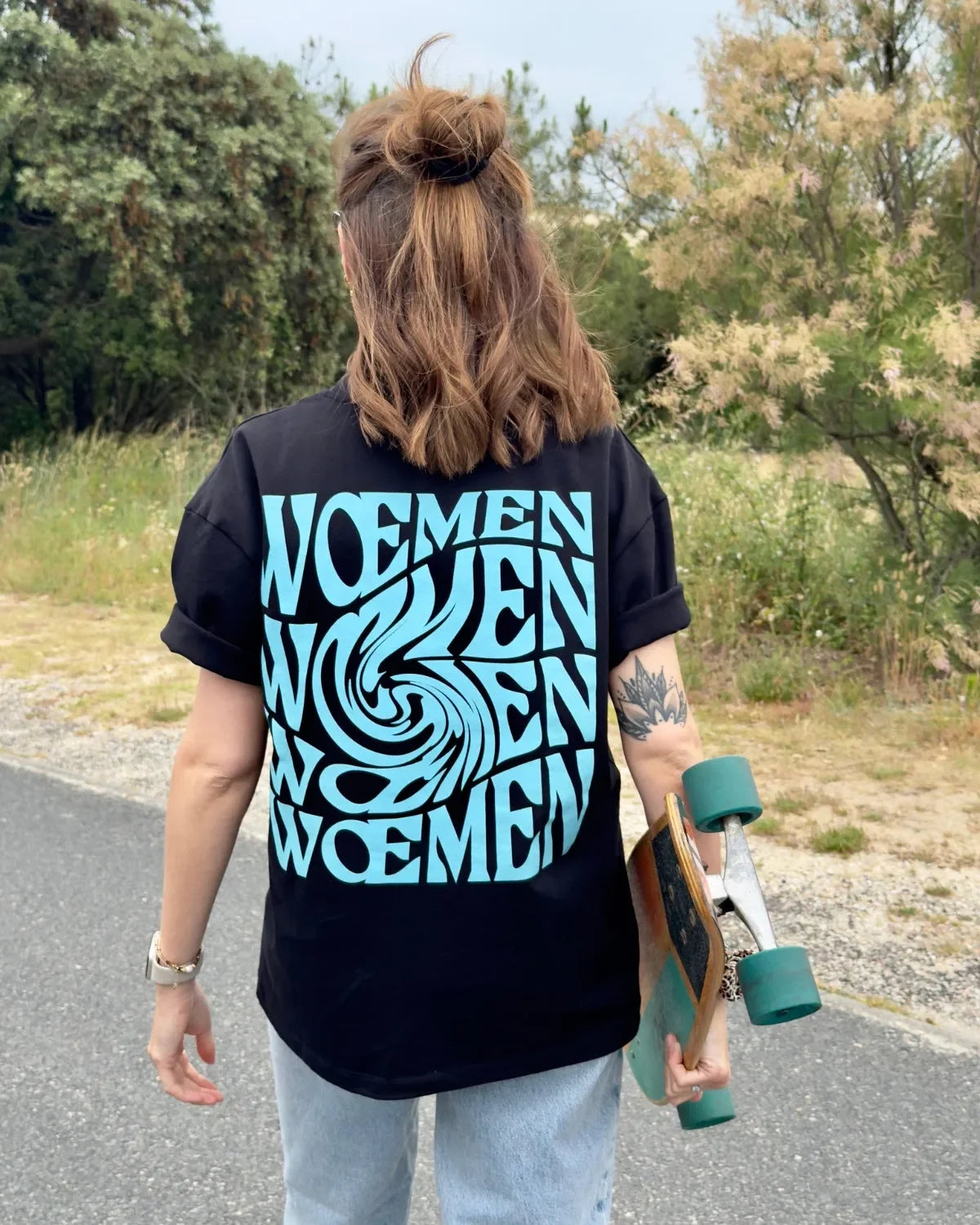 T-shirt oversize mixte woemen - Noir — 2 m² — photo 2