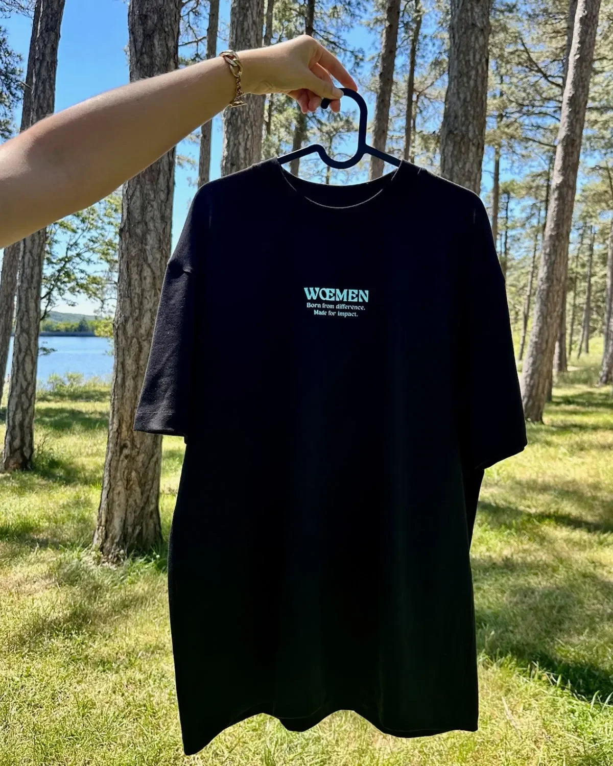 T-shirt oversize mixte woemen - Noir — 2 m² — photo 5