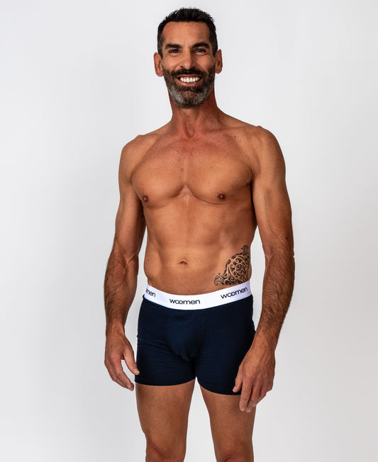 Boxer bleu marine en coton bio