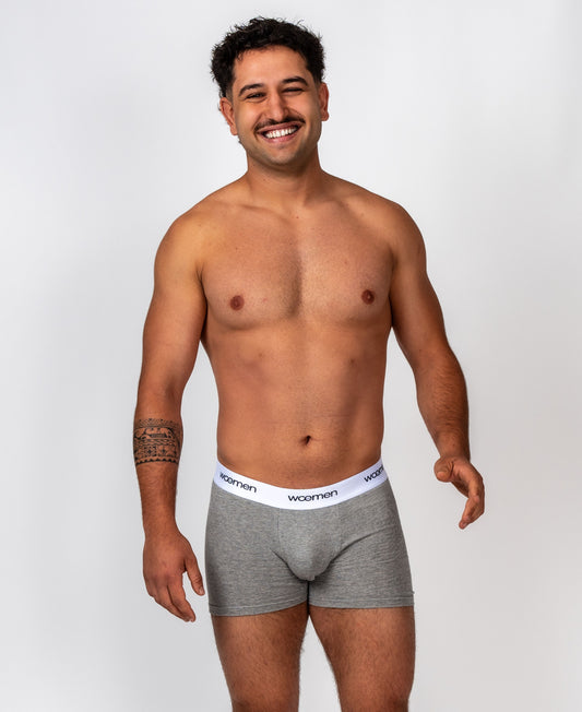 Boxer gris en coton bio